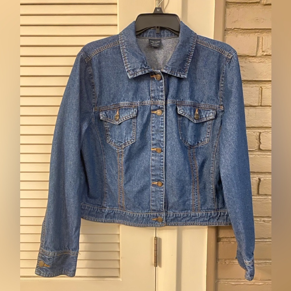 Faded Glory Blue Denim Jacket - Classic Trucker Style Size XXL 20